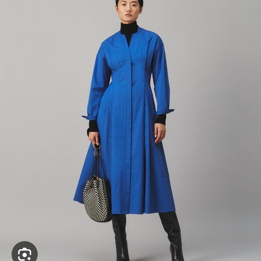 Tory Burch Vibrant Blue Long Sleeve Dress